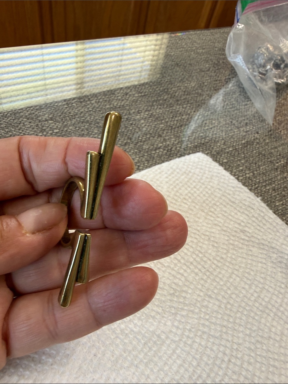 Silpada Brass Modern Gold-Tone Adjustable Statement Ring - Picture 3 of 3